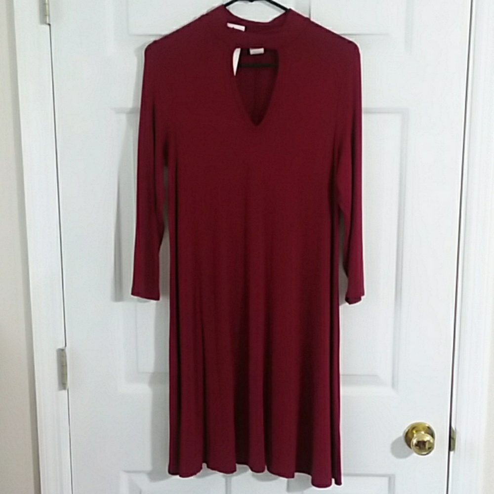 NEW Urban Rose Red 3/4 Sleeve Dress XL